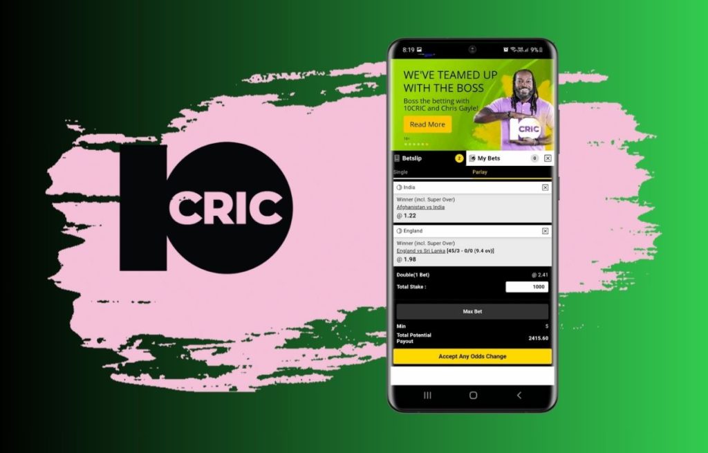 10cric gambling Application overview in India