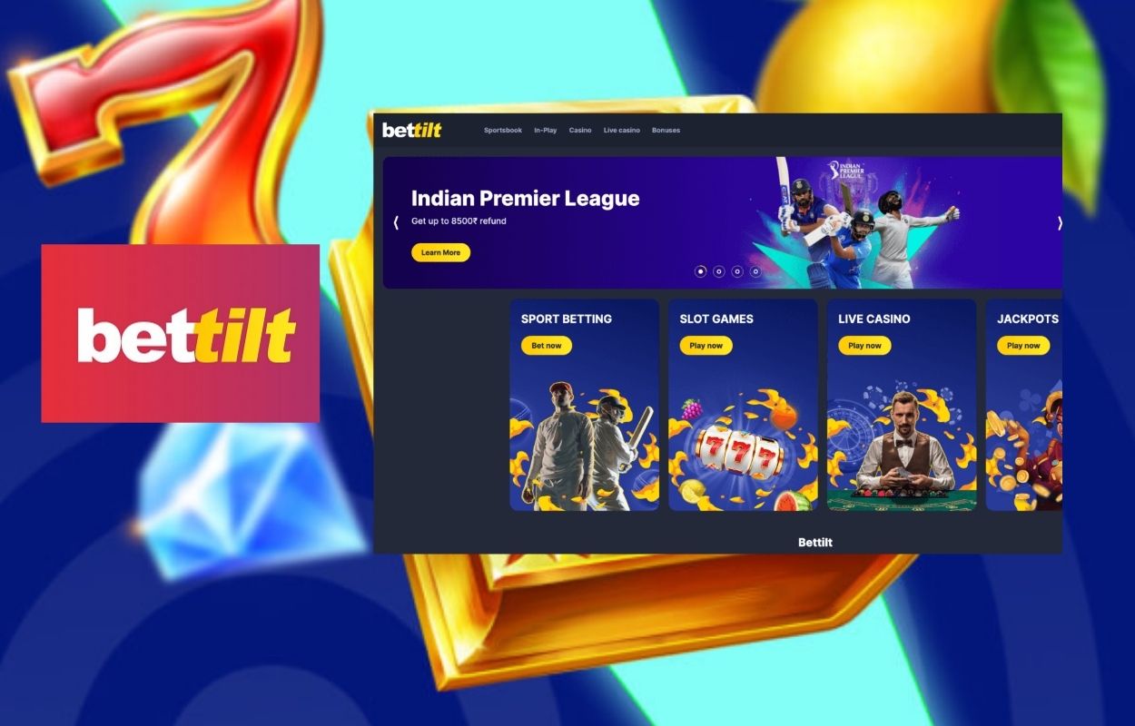 Interface do site Bettilt mostrando jogos e promoções