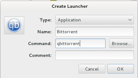 qbittorrent is available in the Application menu