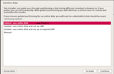 Use Guided -use entire disk