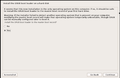After some time it will ask install boot loader in Master Boot Record click yes