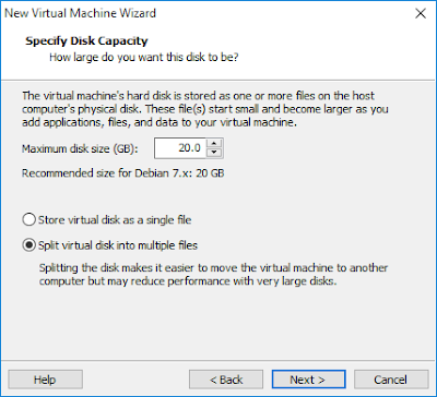 Assign disk size in my case i assigned 20.0 GB
